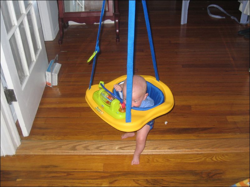 Owen's first time in the bouncy